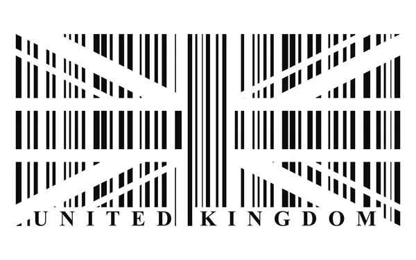 UK barcode flag — Stock Vector