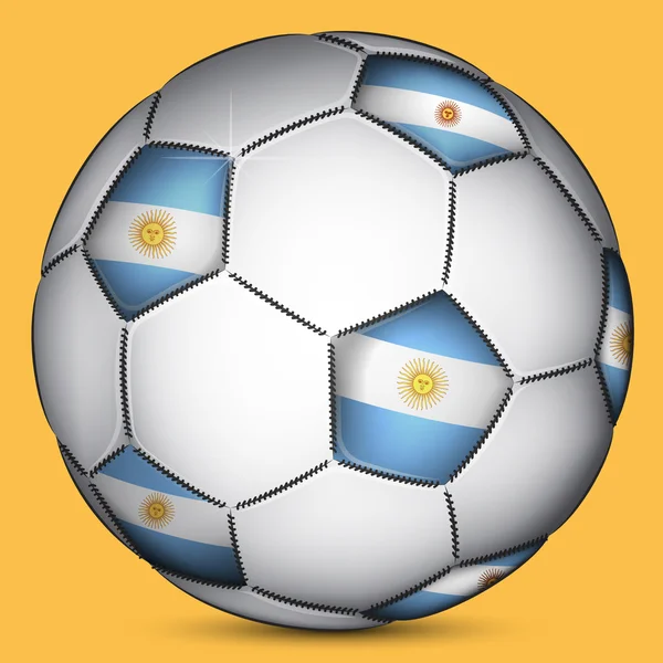 Bola de futebol argentina — Vetor de Stock