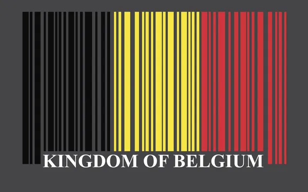 Belgique code à barres drapeau — Image vectorielle