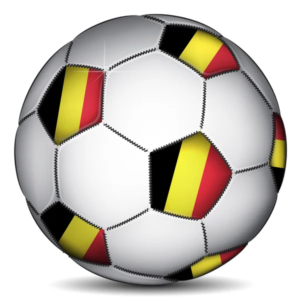 Belgium soccer ball — Stock Vector