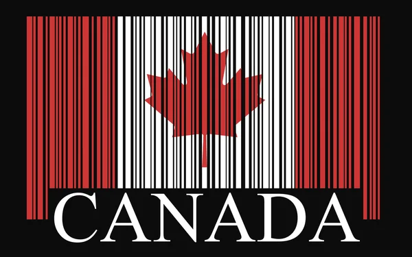 Canada barcode flag — Stock Vector