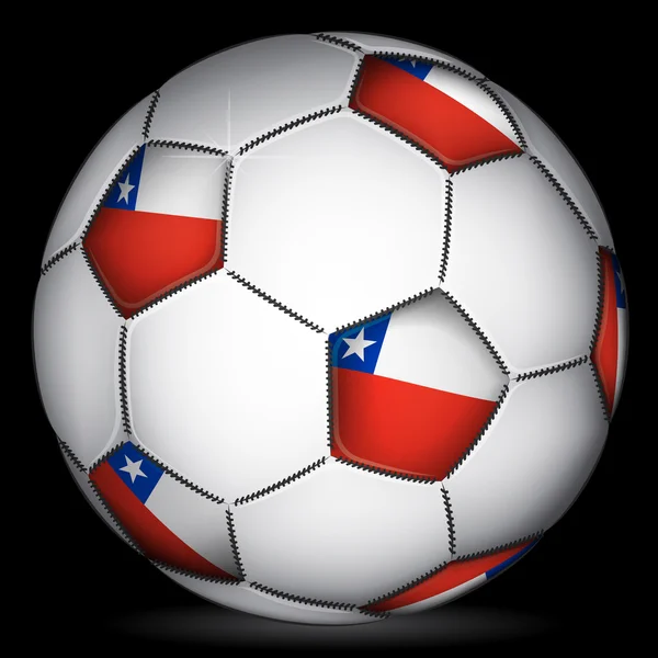 Chile bola de futebol — Vetor de Stock