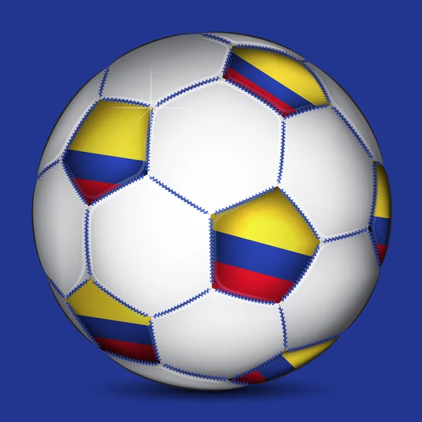 Columbia soccer ball — Stock Vector