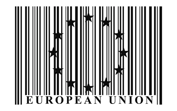 Bandera de código de barras UE — Archivo Imágenes Vectoriales