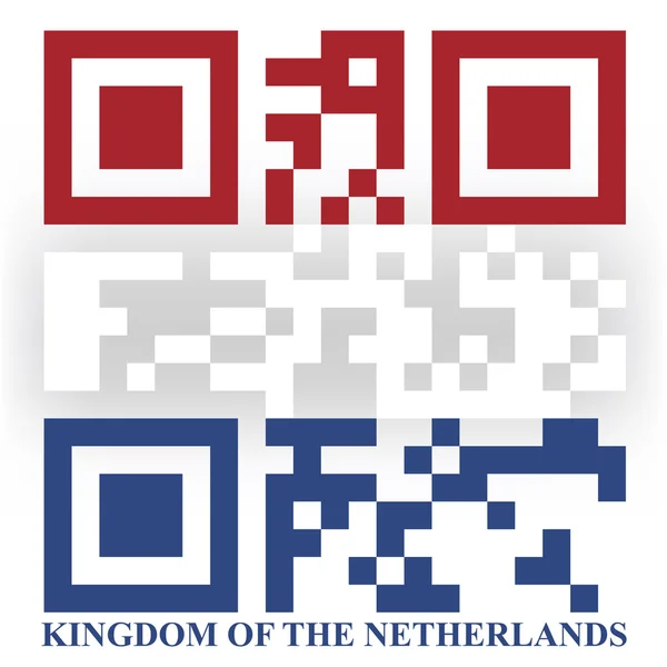 Países Bajos Bandera del código QR — Archivo Imágenes Vectoriales