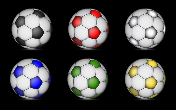 Bolas de futebol — Vetor de Stock