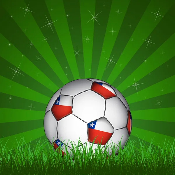 Şili futbol topu — Stok Vektör