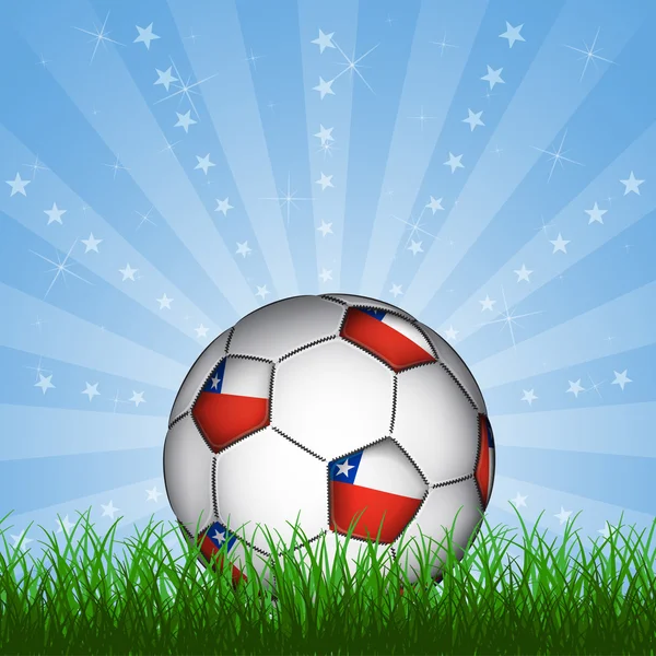 Chile soccer ball — Stock Vector