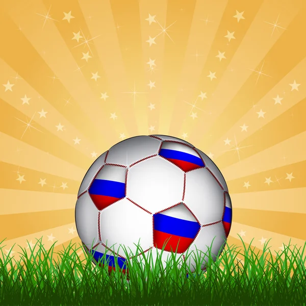 Pelota de fútbol ruso — Vector de stock