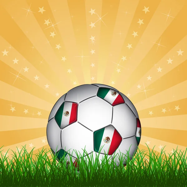 Мексиканский футбольный мяч — стоковый вектор