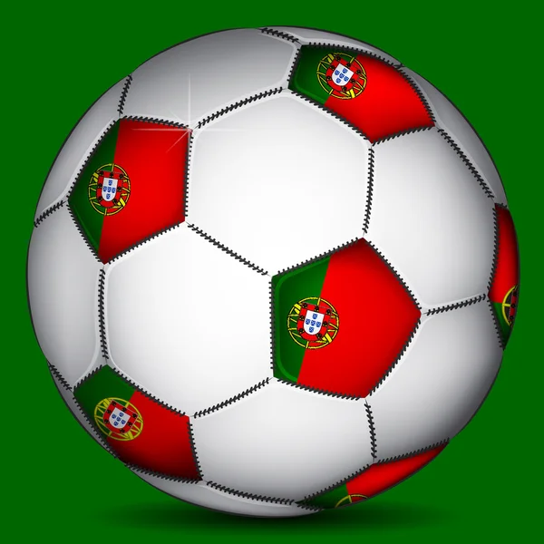 Portugal soccer ball — Stock Vector