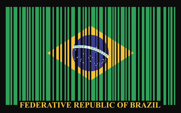 Brazil bar-code flag