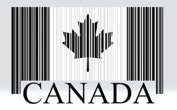 Bandera de código de barras Canadá — Vector de stock