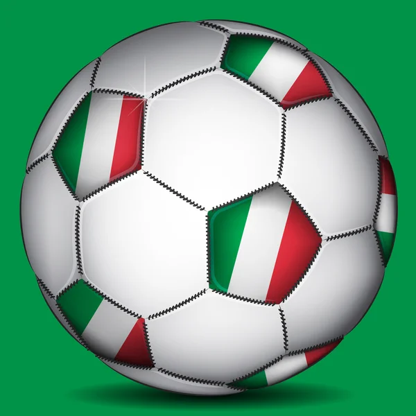 Italy soccer ball — Stock Vector