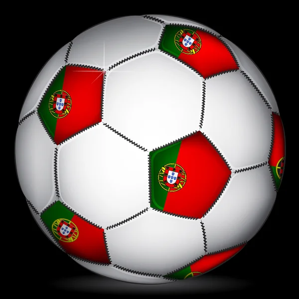 Portugal bola de futebol —  Vetores de Stock