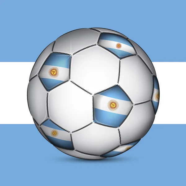 Bola de futebol argentina — Vetor de Stock