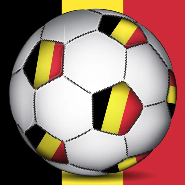 Belgio palla da calcio — Vettoriale Stock