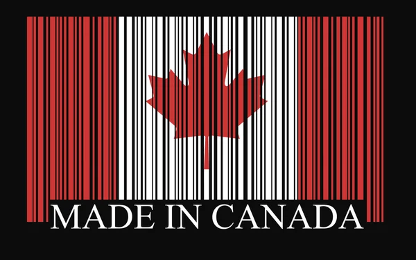 Kanada streckkod flagga — Stock vektor
