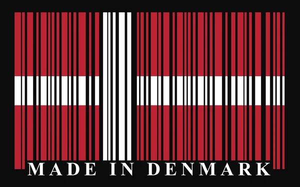 Dinamarca bandera de código de barras — Archivo Imágenes Vectoriales