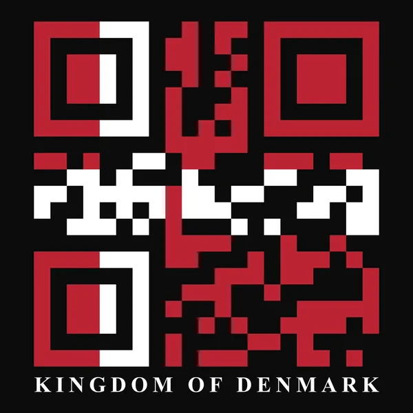 Danemark QR code flag — Image vectorielle