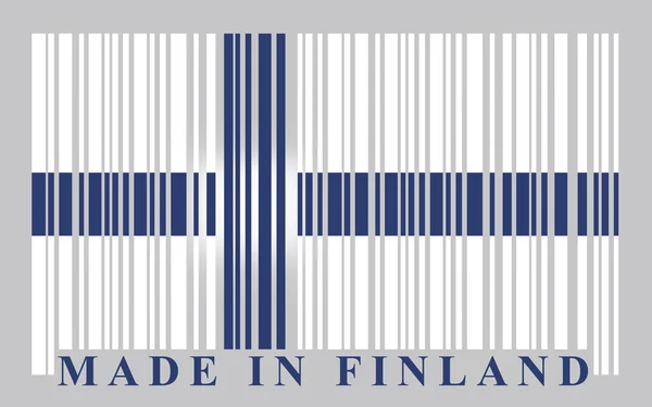 Finland bar-code flag — Stock Vector