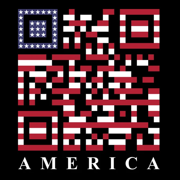 États-Unis QR code — Image vectorielle
