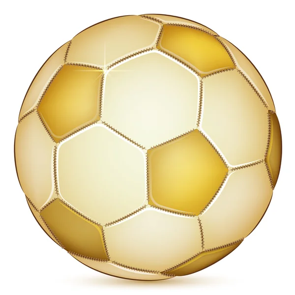 Pelota de fútbol de oro — Vector de stock