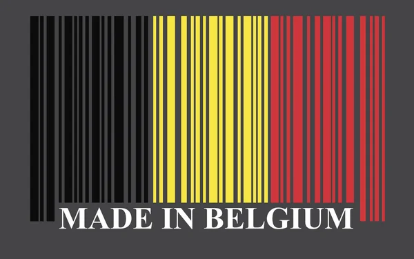 Belgium barcode flag — Stock Vector