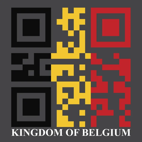 Belgien qr code flag — Stockvektor