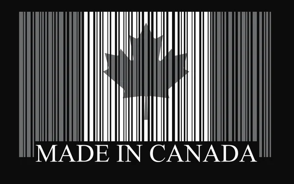 Bandera de código de barras Canada — Vector de stock