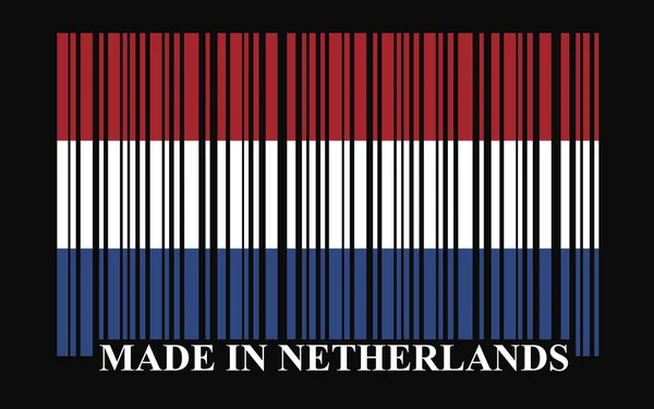 Netherland barcode flag — Stock Vector