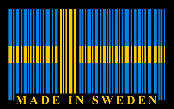 Sweden barcode flag — Stock Vector