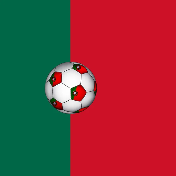 Portugal bola de futebol — Vetor de Stock