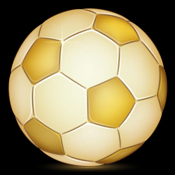 Pelota de fútbol de oro — Vector de stock