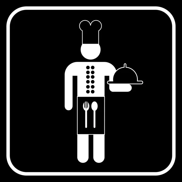 Chef servir symbole — Image vectorielle