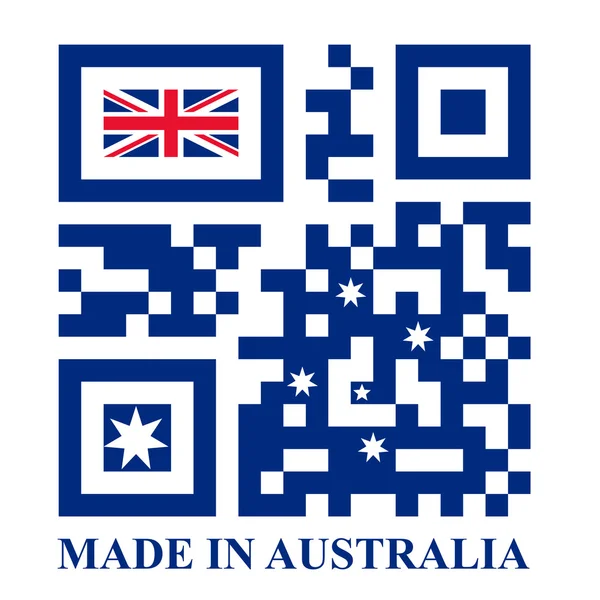 Bendera kode QR Australia - Stok Vektor