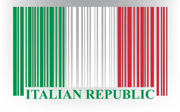Italian barcode flag, vector — Stock Vector