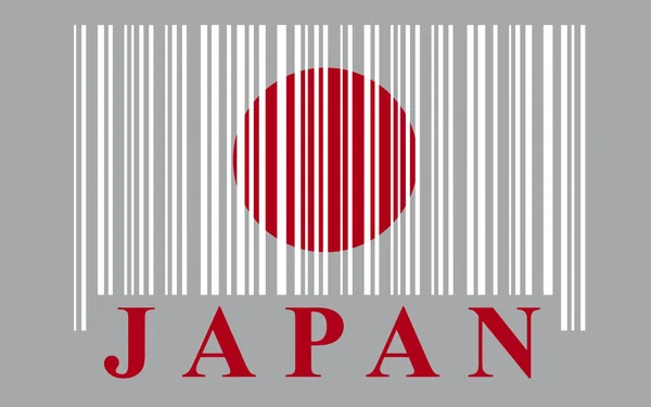 Bandera de código de barras Japón — Archivo Imágenes Vectoriales