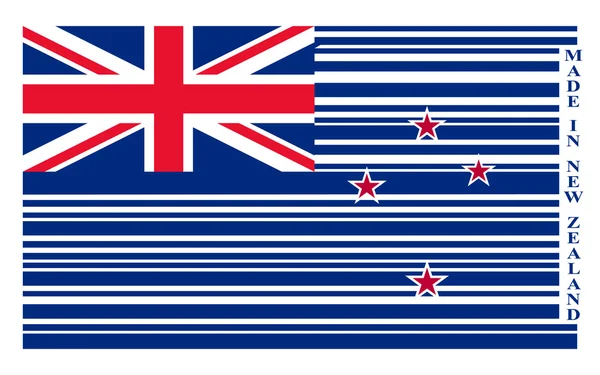 Bandeira de código de barras da Nova Zelândia — Vetor de Stock