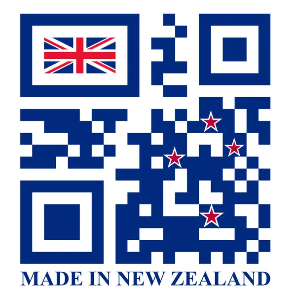 New Zealand QR code flag — Stock Vector