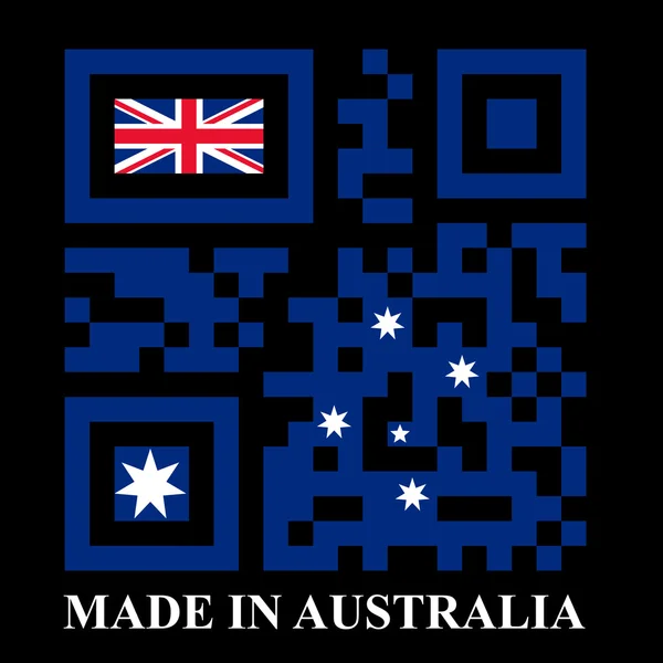 澳大利亚 qr 码标志 — 图库矢量图片