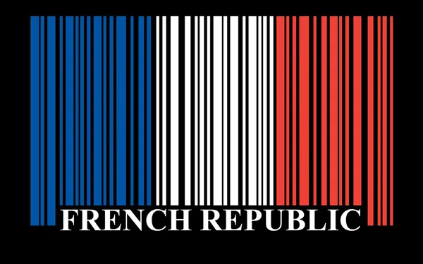 French barcode flag — Stock Vector