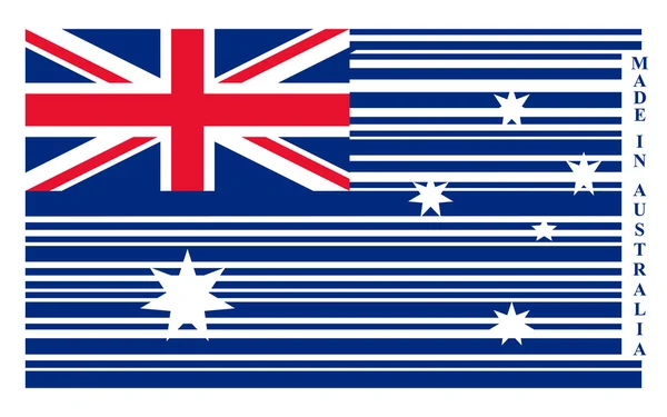 Australia barcode flag — Stock Vector