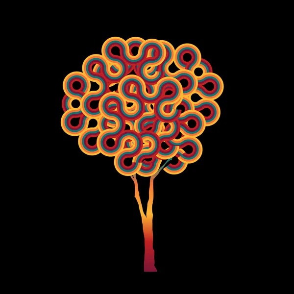 Kleurrijke abstracte boom — Stockvector