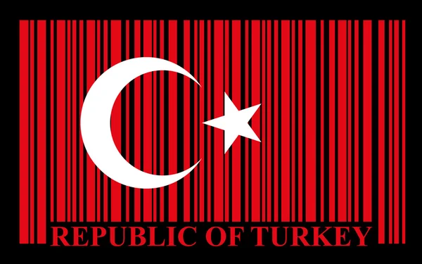 Turkish barcode flag — Stock Vector