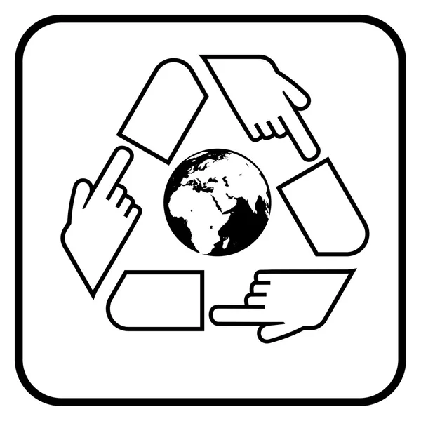 Punkt-Recycling-Symbol — Stockvektor