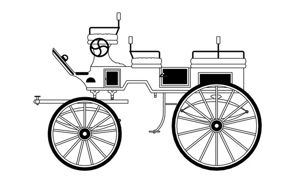 Carruaje de caballo — Vector de stock