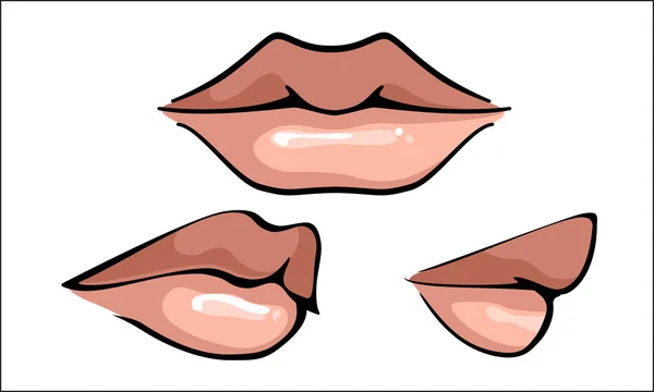 Boca sensual caliente — Vector de stock