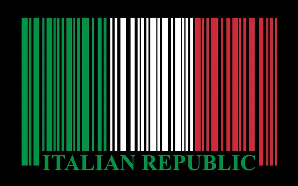 Olasz vonalkód zászló, vektor — Stock Vector