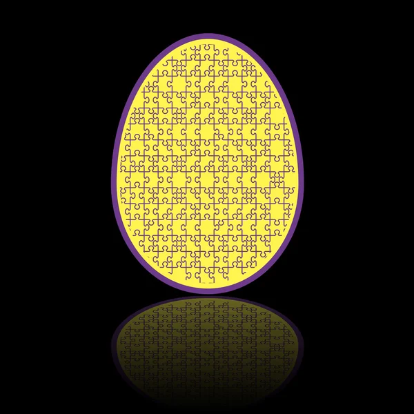 Rompecabezas huevo de Pascua — Archivo Imágenes Vectoriales
